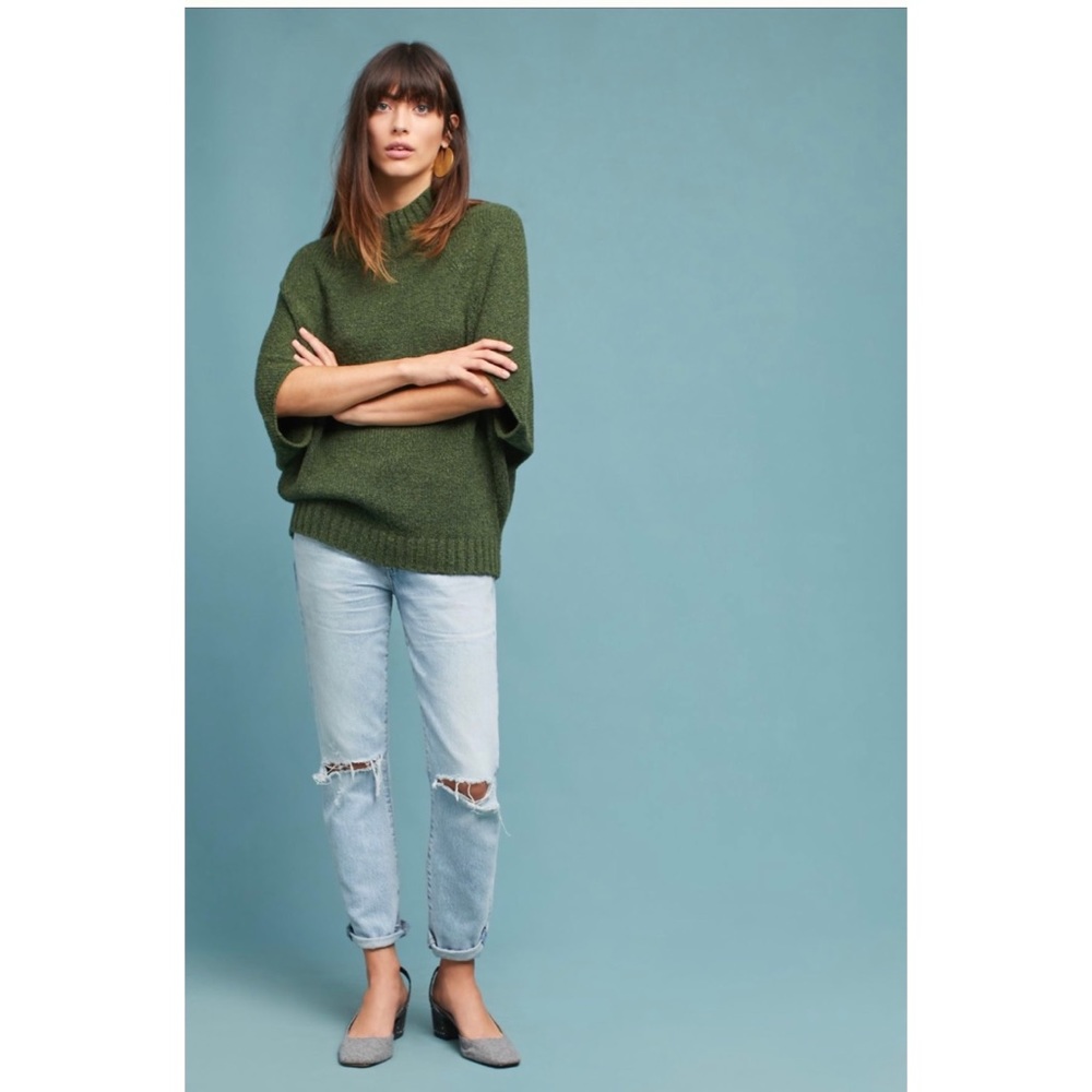 Anthropologie. Field flower Maleah Mock pullover.